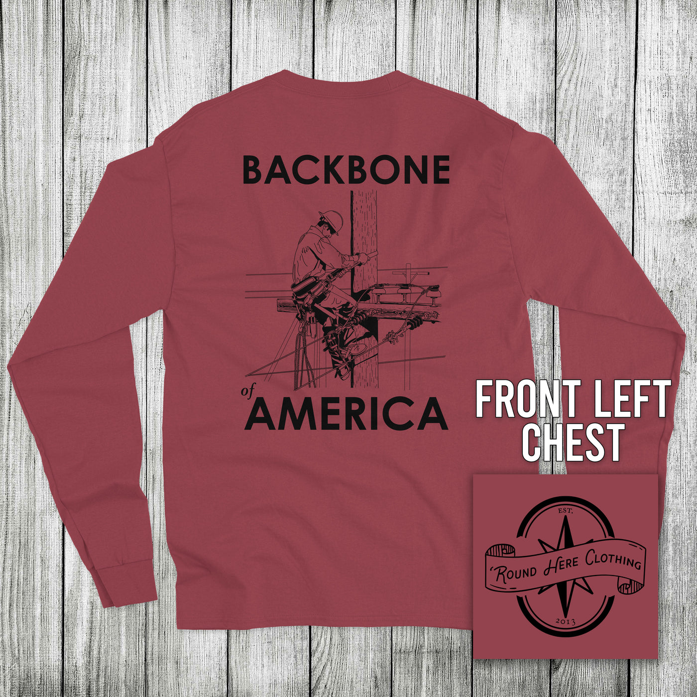 'Round Here Clothing Backbone of America Lineman