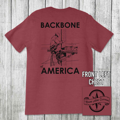 'Round Here Clothing Backbone of America Lineman