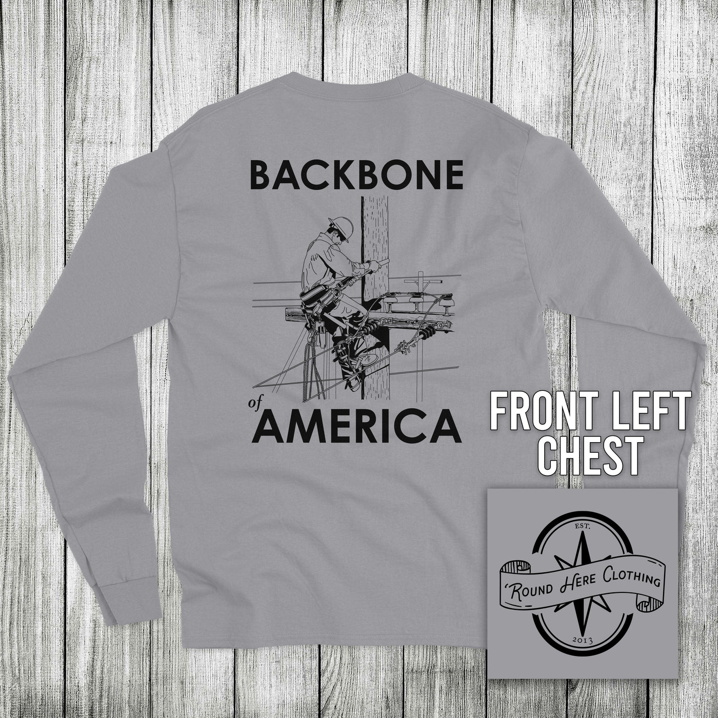 'Round Here Clothing Backbone of America Lineman