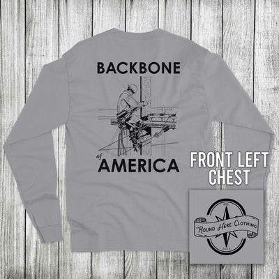 'Round Here Clothing Backbone of America Lineman