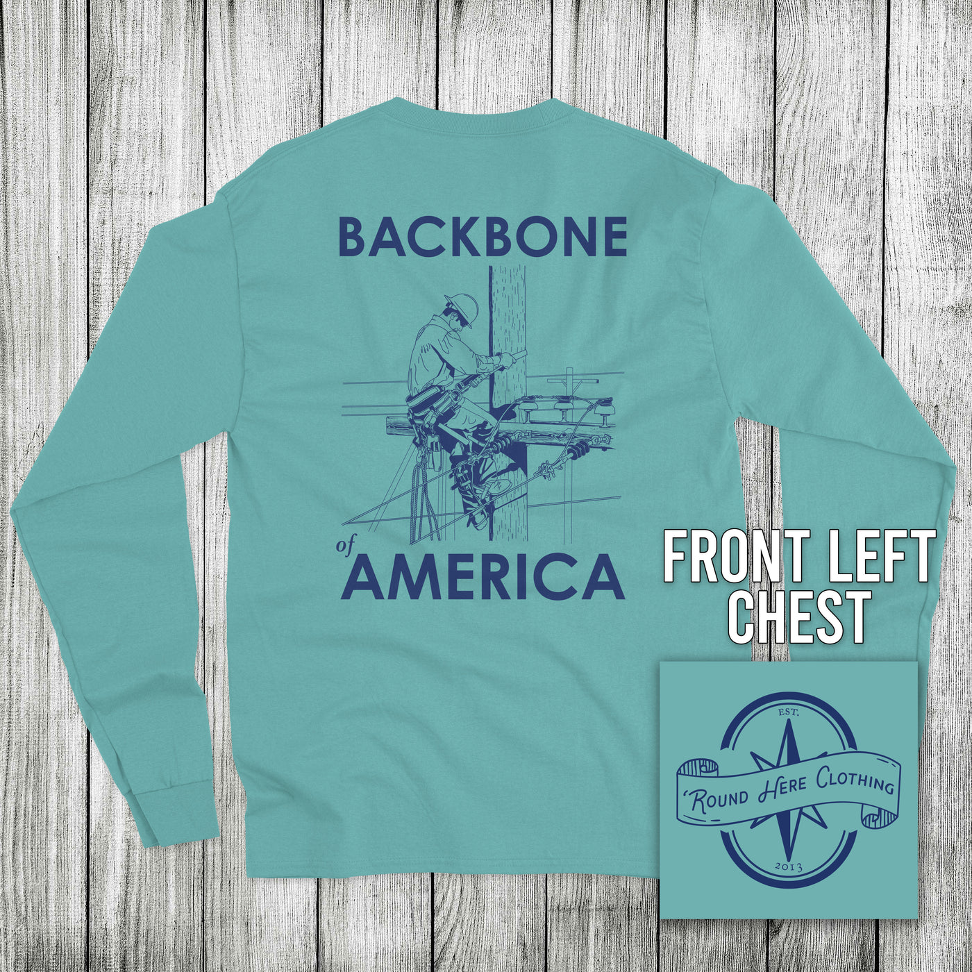 'Round Here Clothing Backbone of America Lineman