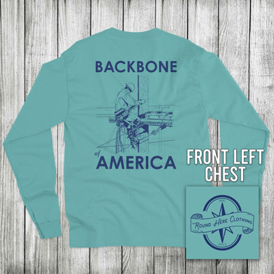 'Round Here Clothing Backbone of America Lineman