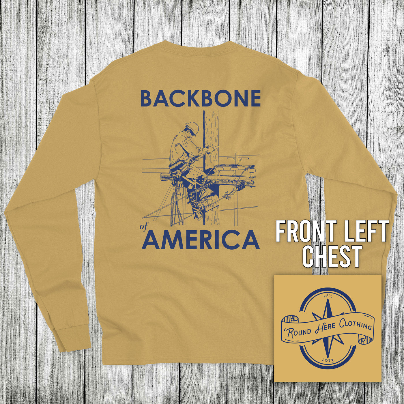 'Round Here Clothing Backbone of America Lineman