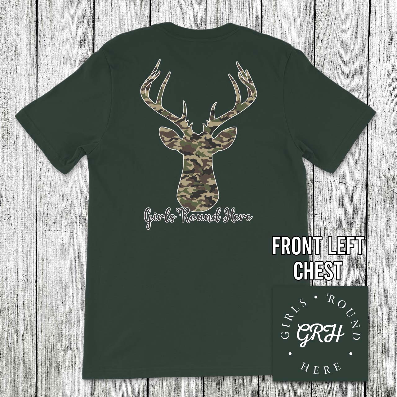 Girls 'Round Here Clothing Camo Buck