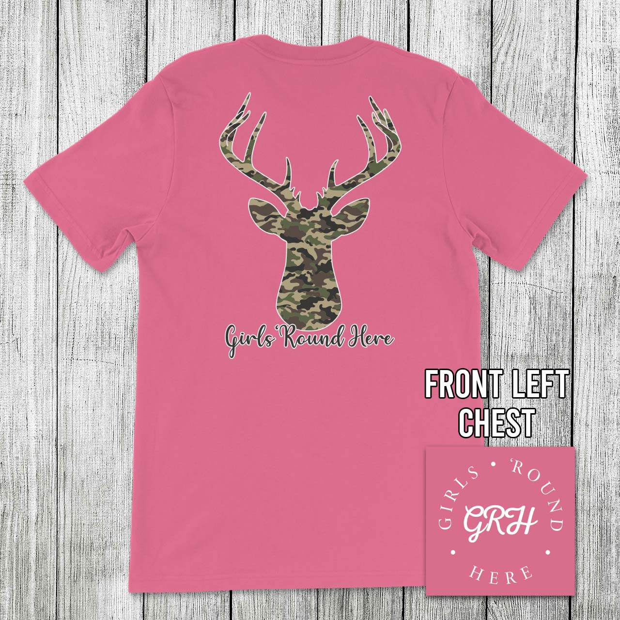 Girls 'Round Here Clothing Camo Buck