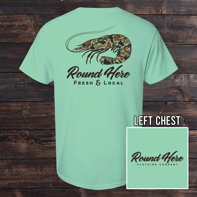 'Round Here Clothing Duck Camo Shrimp