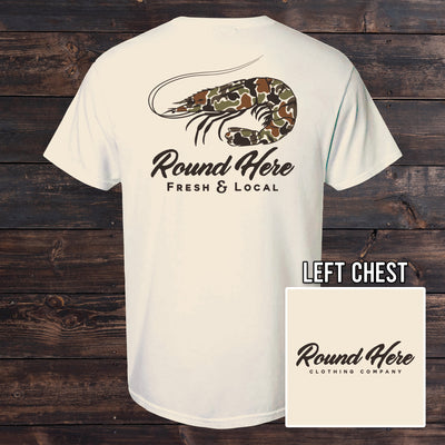 'Round Here Clothing Duck Camo Shrimp