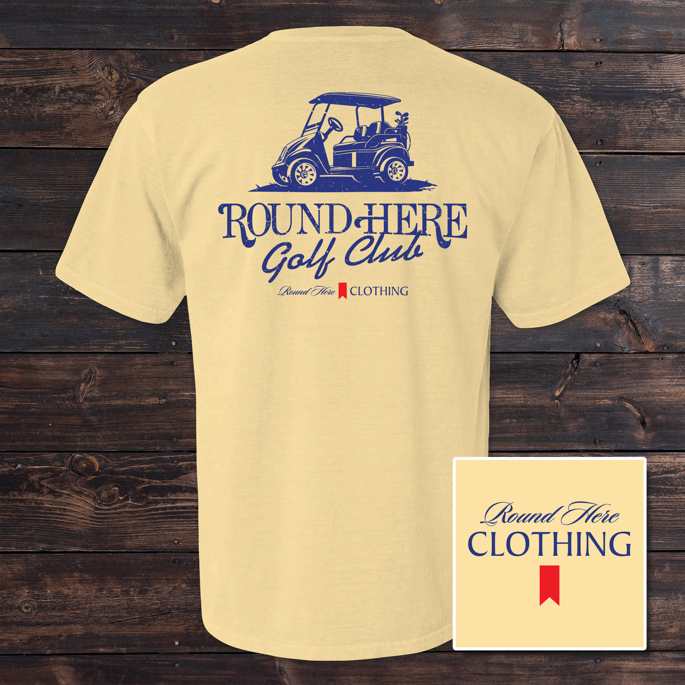 'Round Here Clothing Golf Cart Golf Club