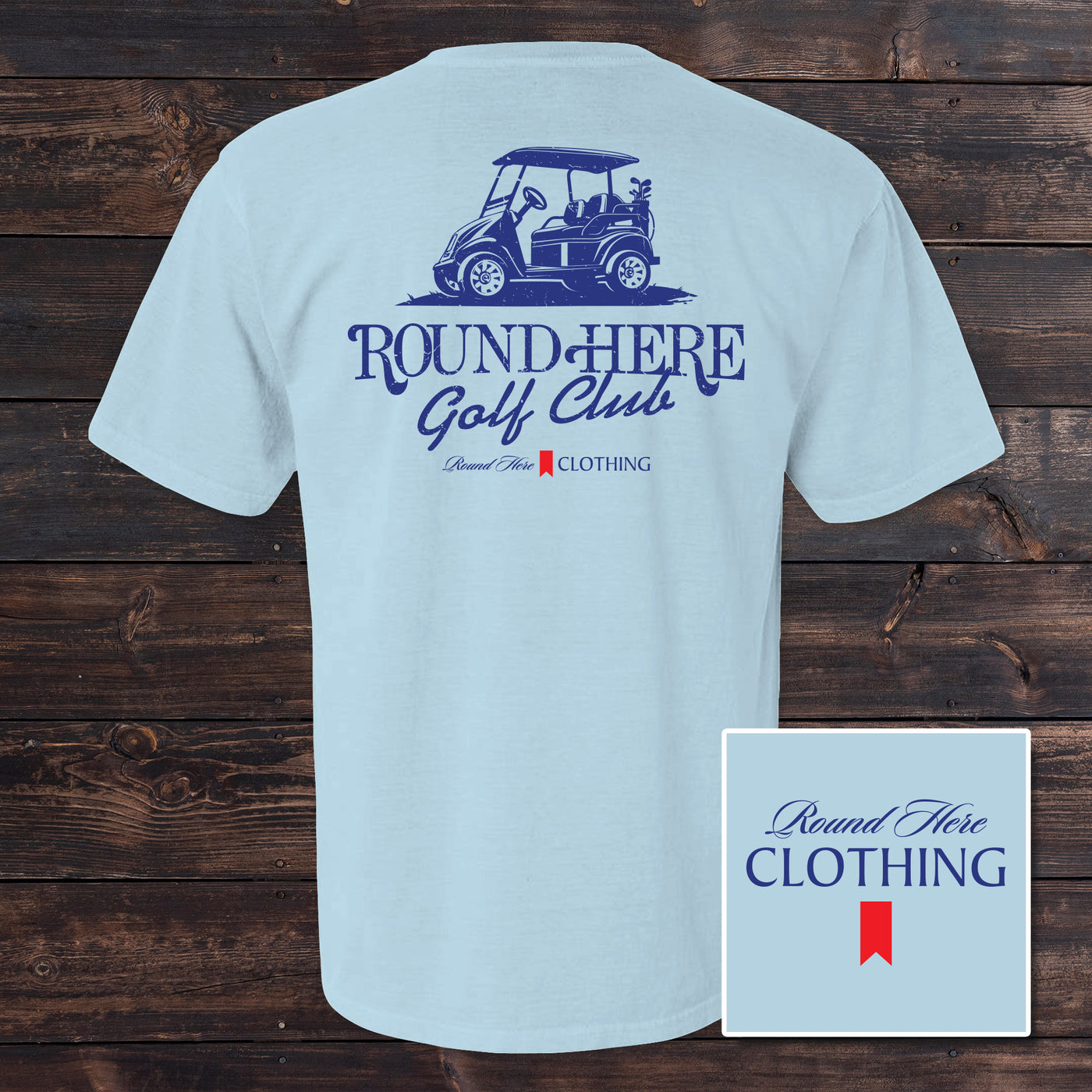 'Round Here Clothing Golf Cart Golf Club