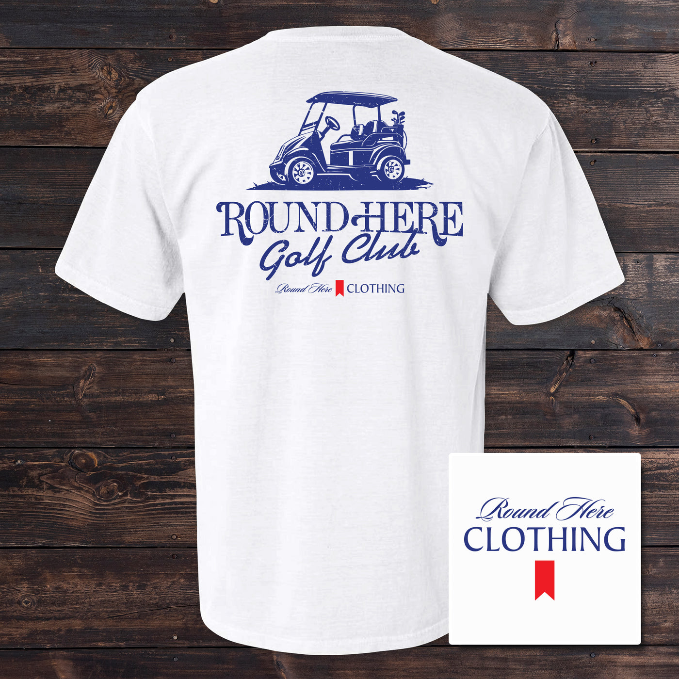 'Round Here Clothing Golf Cart Golf Club