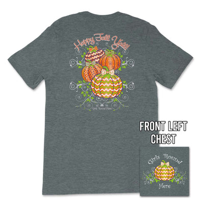Girls 'Round Here Happy Fall Y'all - Dark Heather