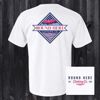 'Round Here Clothing Patriotic Mountains