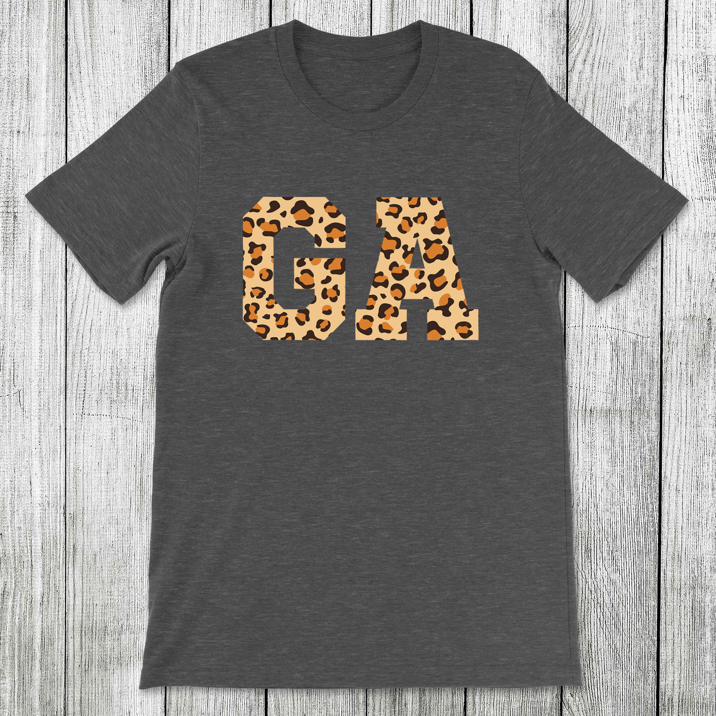 Daydream Tees State Leopard GA