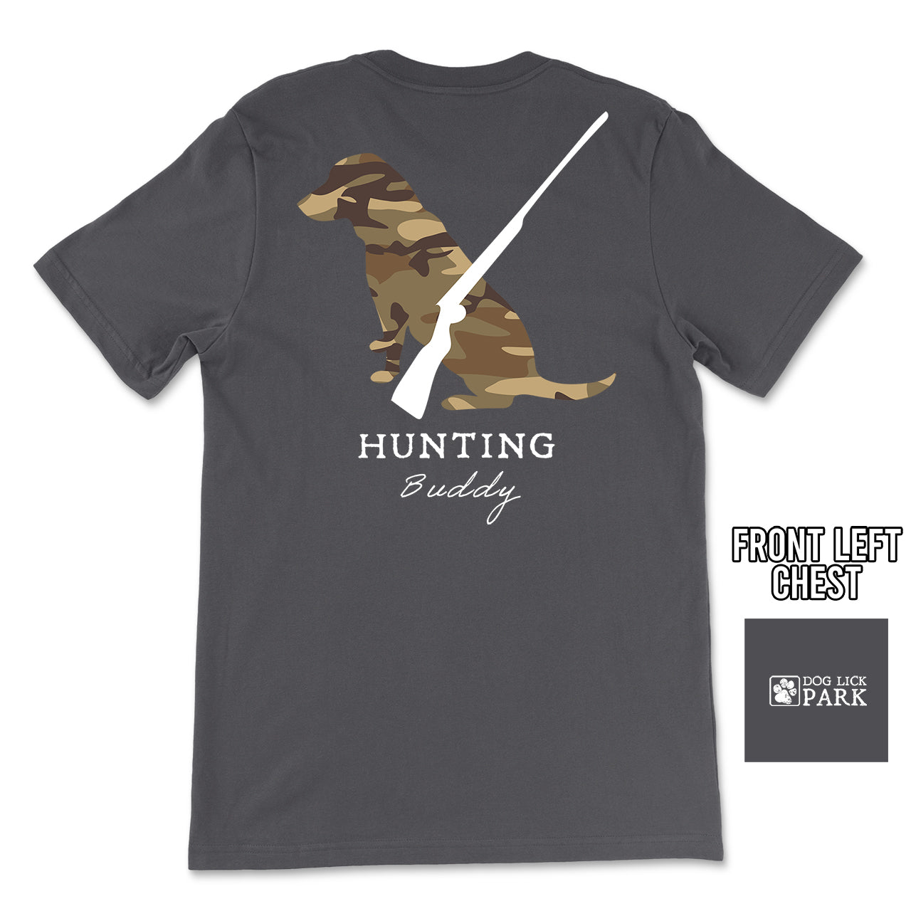 Dog Lick Park Hunting Buddy Brown Camo Charcoal