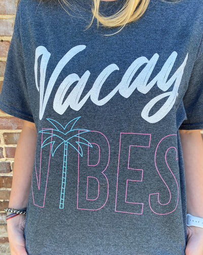 Daydream Tees Vacay Vibes Dark Heather