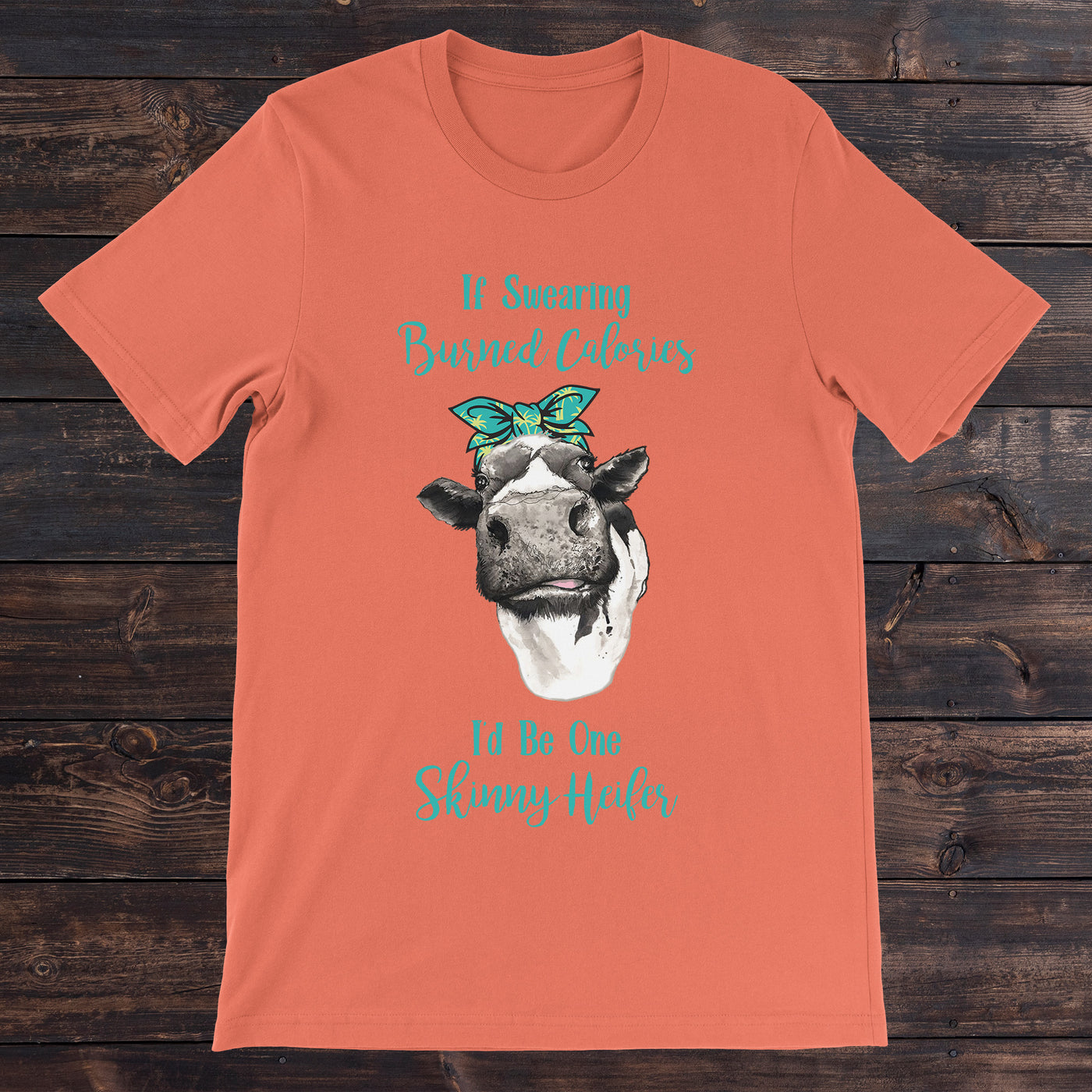 Daydream Tees If Swearing Burned Calories Coral