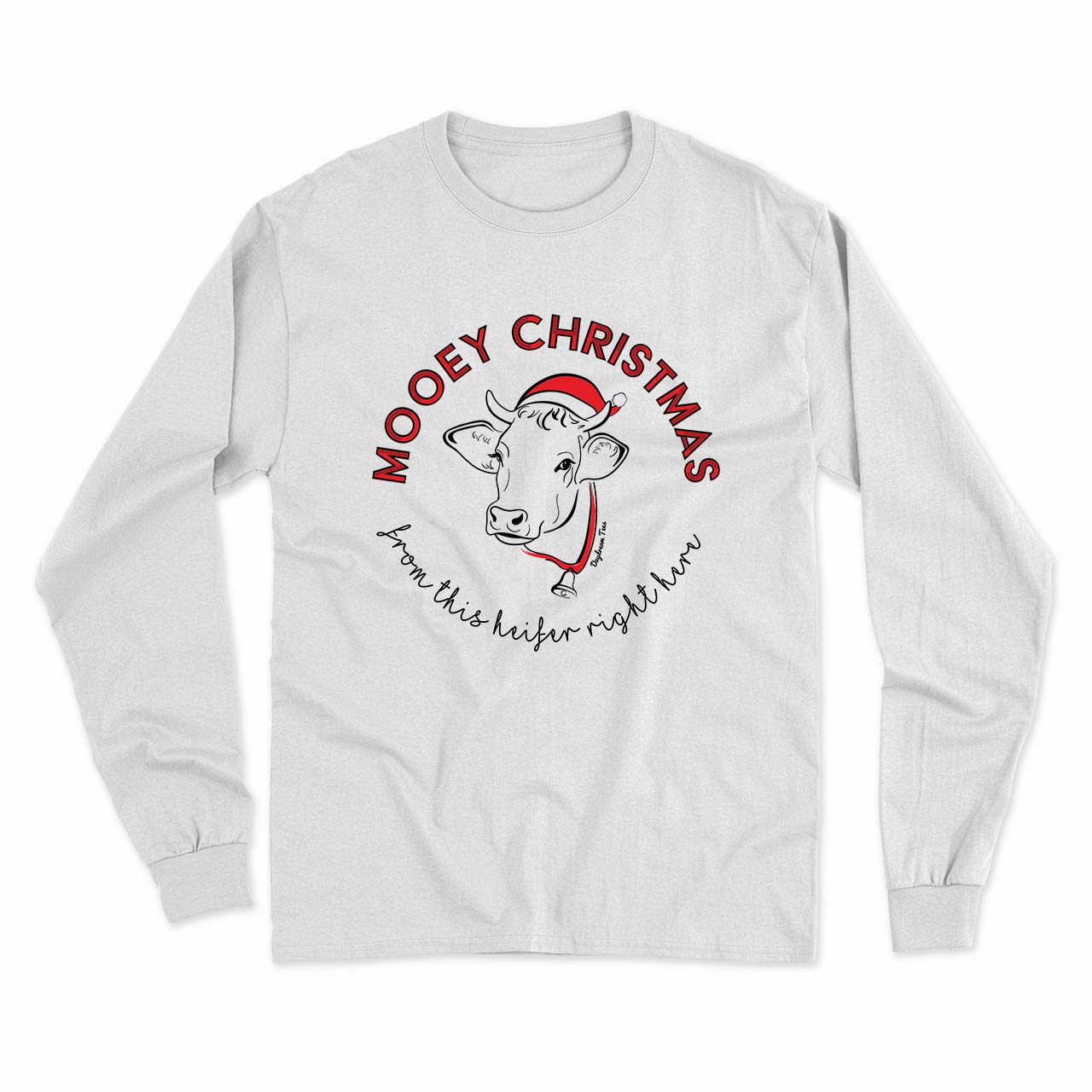 Daydream Tees Mooey Christmas Long Sleeve